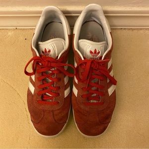 adidas Originals Red Suede Gazelle Sneakers